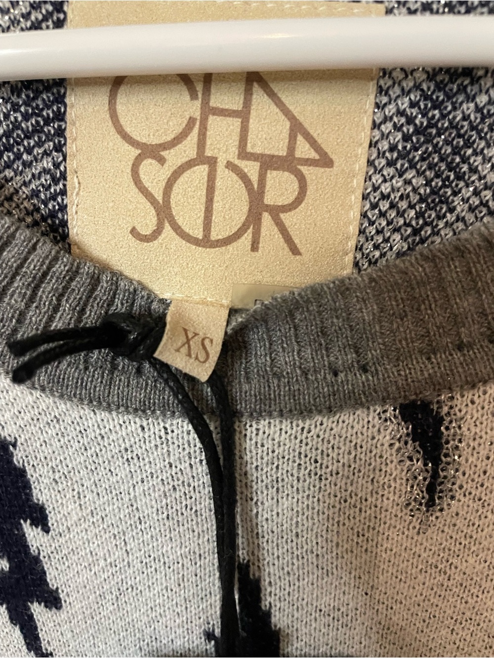 Chaser Crewneck Sweater with Lightning Bolt Pattern - Picture 4 of 6
